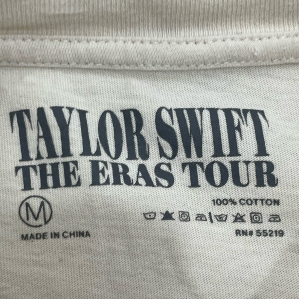 Taylor Swift The Eras Tour Medium T-Shirt Cream Beige Color Merch US 2023 - Picture 5 of 10